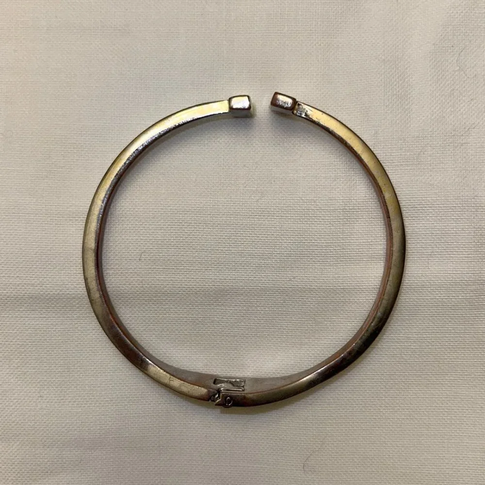 Gold Toned Double T Open Cuff Bracelet